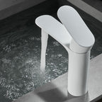 Bathroom Sink Faucet Lever Handle Brass Monochrome Bathroom Faucet