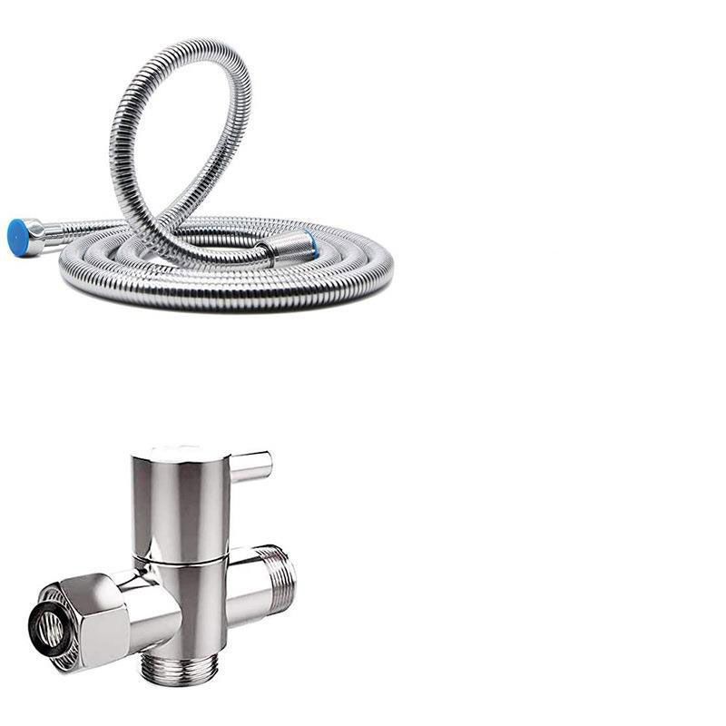 Stainless Steel 8 Inch Shower Set 5 Sprays Handheld Shower Head Shower Arm