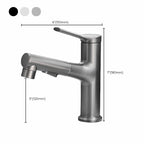 Contemporary sink faucet pull-out basin tap with lever handle