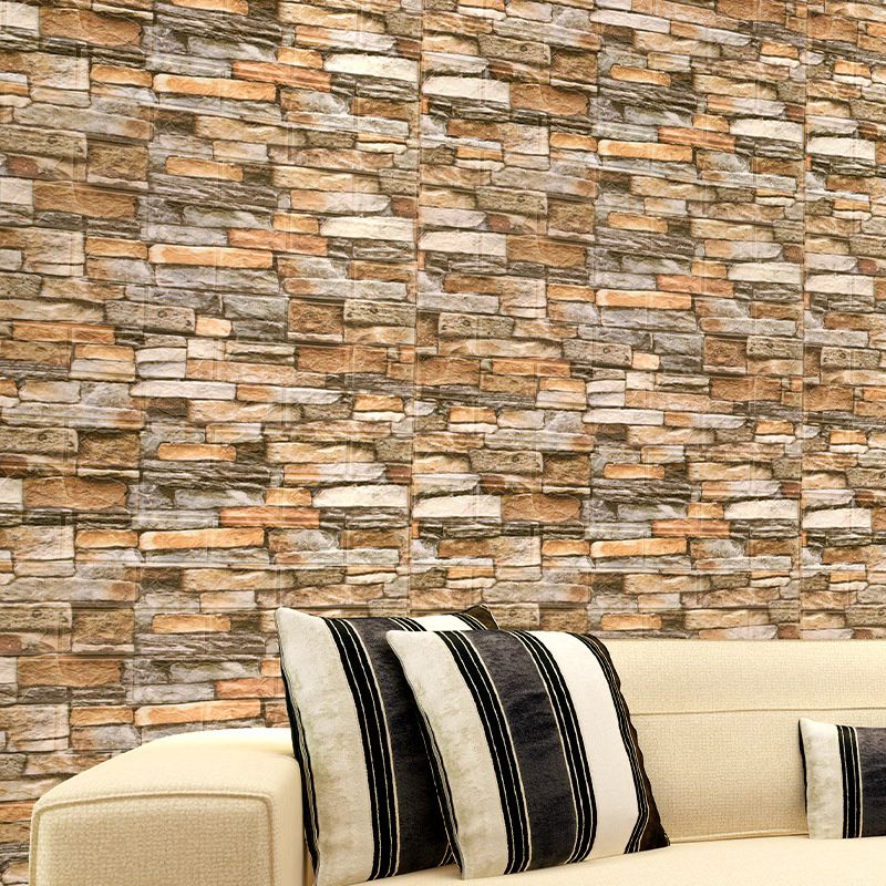 Country House Wall Plank 3D Brick Bathroom Living Room Wall Panels Set of 2