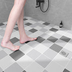 Modern Vinyl Floor Planks Peel & Stick Grid Print PVC Flooring