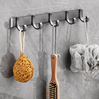 Gray 6/7-piece modern bathroom accessory set bathroom shelf/bath towel hooks/towel bar included