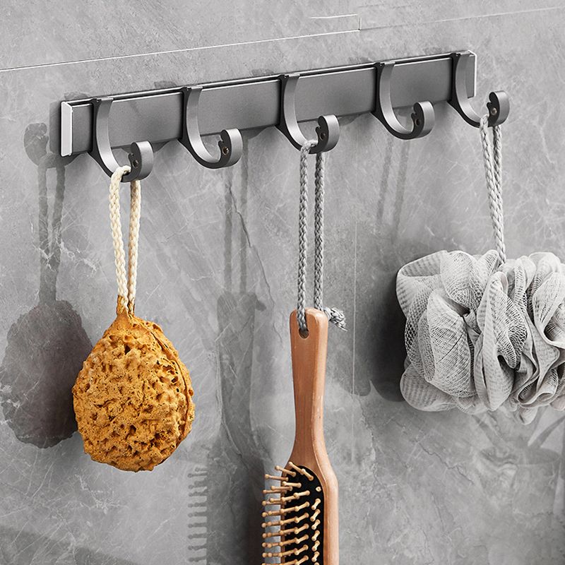 Gray 6/7-piece modern bathroom accessory set bathroom shelf/bath towel hooks/towel bar included
