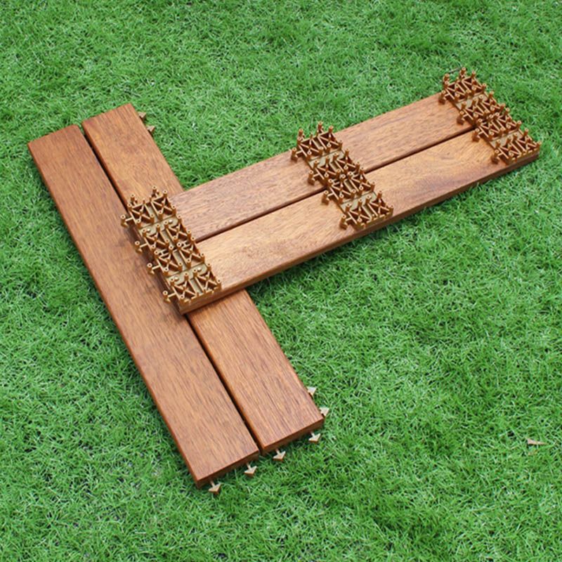 Basic Wood Tile Set Composite Layable Patio Tiles