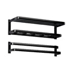 Modern Bathroom Set Towel Bar Paper Holder Black Bathroom Accessory Set