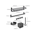 Modern black bathroom accessory set towel holder bathroom shelf bathroom faucet set
