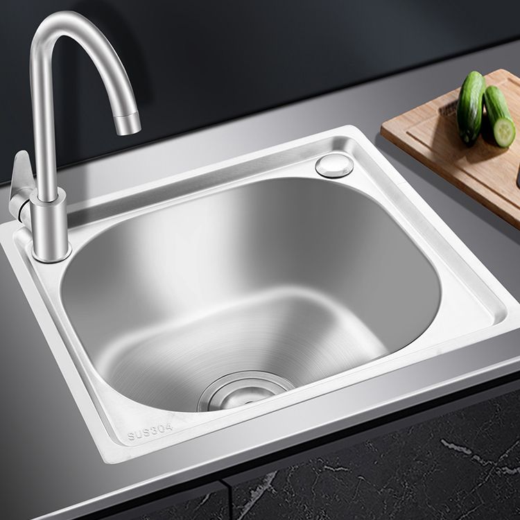 Modern Bar Prep Mirror Stainless Steel with Faucet Workstation Rack