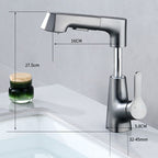 Modern Faucet Solid Copper Centerset Bathroom Faucet
