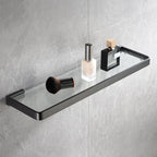 Gray metal modern bathroom accessories as a single piece or as a set