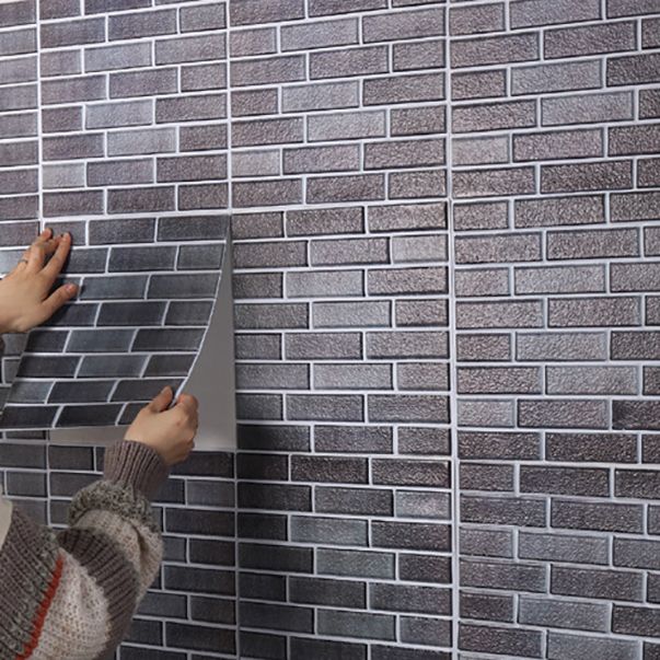 Plastic Peel & Stick Subway Tile 3D Subway Tile with Slip-Resistant Surface