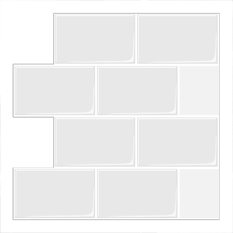 PVC Subway Tile Wallpaper Waterproof Peel and Stick Splashback Tile