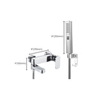 Modern Wall-Mounted Bathtub Faucet Trim Metal Single-Lever Bathtub Faucet Trim
