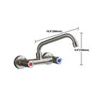 Round 2-Handle Bathroom Faucet Single Hole Wall Mounted Bathroom Faucet