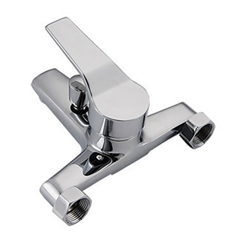 Modern Silver Bathtub Spout Single-Hole and Two-Hole Installation Faucet