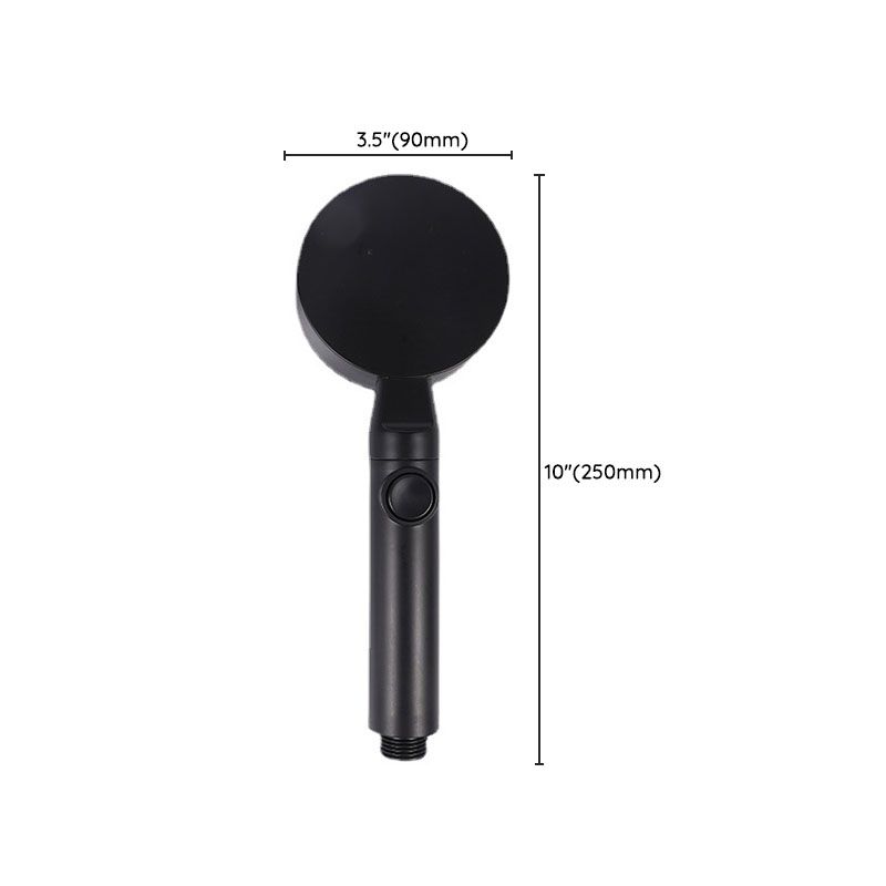 Metal Black Shower Head Self-Cleaning Standard Round Hand Shower