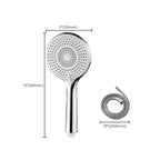 Round Shower Head Plastic Handheld Shower with Adjustable Spray Pattern