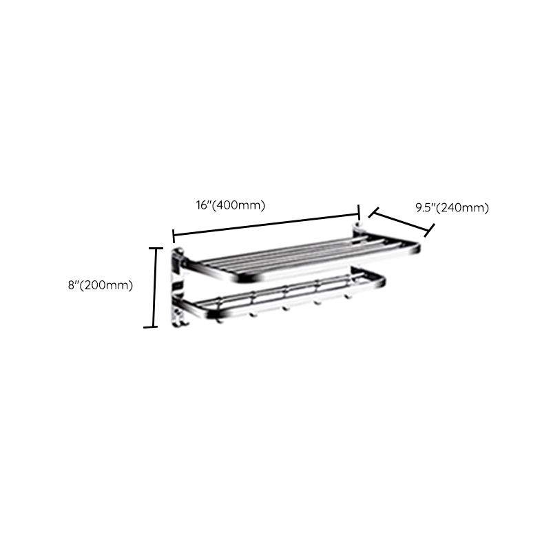 Classic Polished Chrome Bathroom Accessory Set Towel Rail/Paper Holder/Bathrobe Hook Included