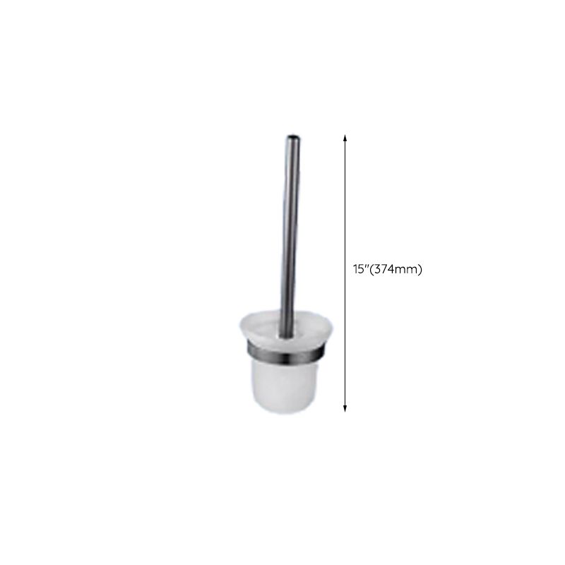 Contemporary bathroom accessory set made of aluminum with towel holder/bath shelf
