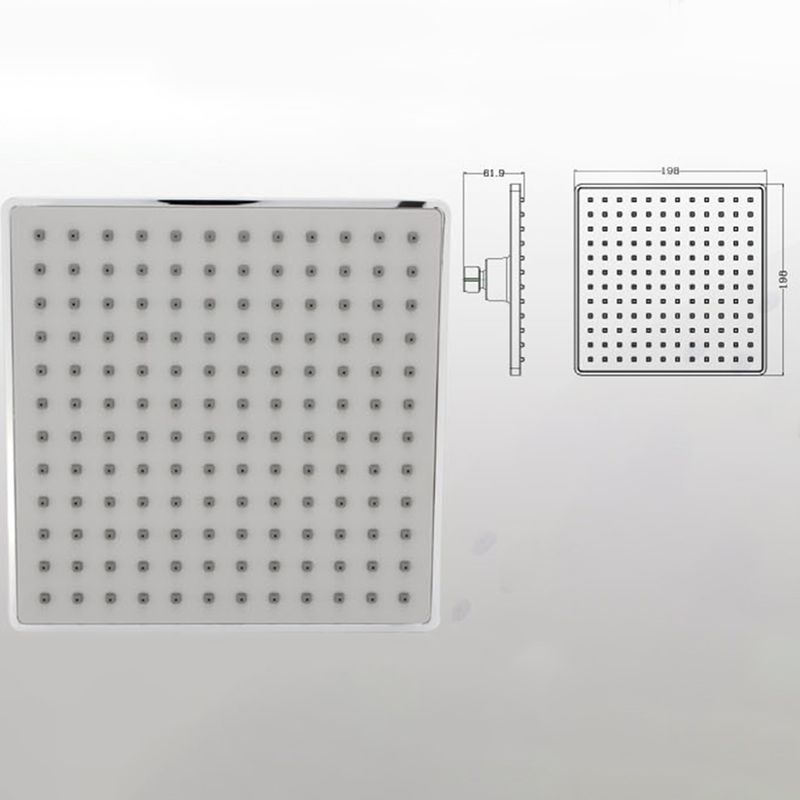 Contemporary Shower Combination Fixed Shower Head Chrome Ceiling Mounted Shower Head