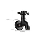 Wide Bathroom Sink Faucet Wall-Mounted Cross Handle Faucet