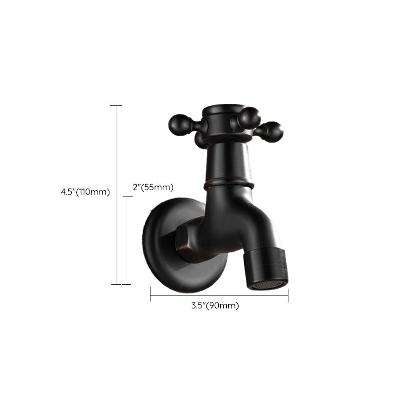 Wide Bathroom Sink Faucet Wall-Mounted Cross Handle Faucet