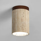 Ceiling Light Wood Cylinder Flush Mount Fixture