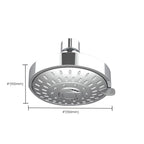 Wall-mounted Metal Shower Head Modern Round Shower Head Fixed Shower Head