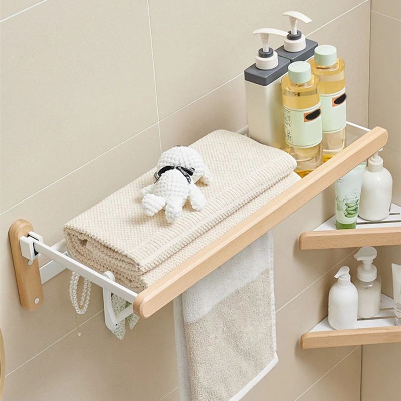 White Bathroom Set Solid Wood & Aluminum Bathroom Accessories Individually or as a Set