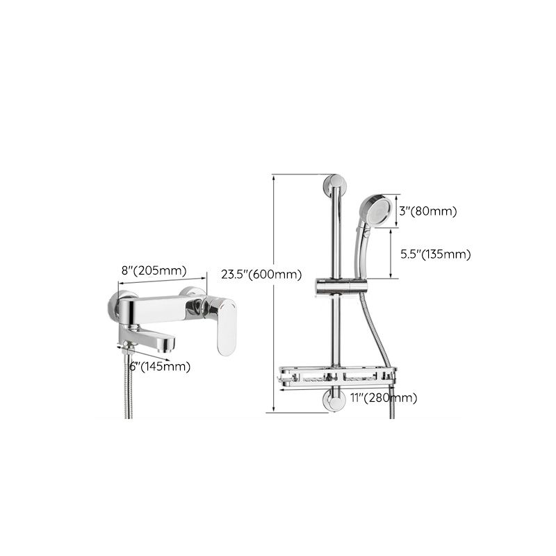 Modern Lever Mixer Bathtub Faucet Wall Mounted Bathtub Faucet