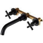 Modern 1- or 2-Handle Bathroom Sink Faucet Round Wall-Mounted Bathroom Faucet.