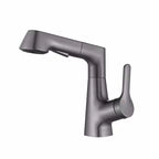 Centered Sink Faucet Contemporary Pull-Out Faucet with Single Handle Operation