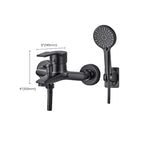 Wall-mounted fixed bathtub faucet lever handle with hand shower