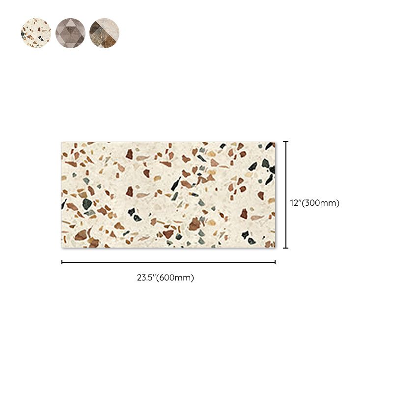 Brown non-slip floor tile 30 cm x 60 cm brick effect single tile PVC