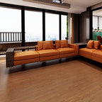 Square Edge Vinyl Floor Living Rooms PVC Flooring with Peel & Stick