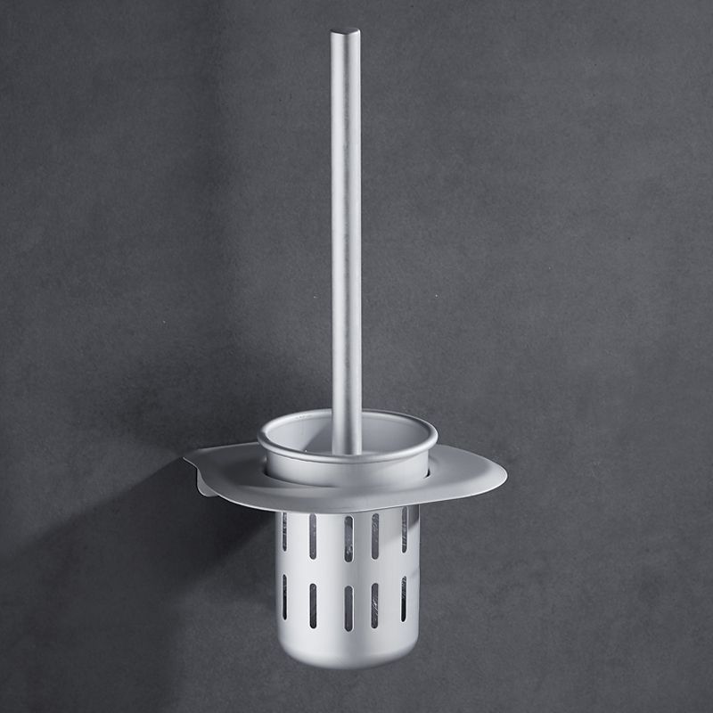 Silver Modern Bathroom Accessory Set with Bath Shelf/Towel Rack & Bathrobe Hook