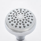 Round shower head made of stainless steel in silver wall-mounted shower head