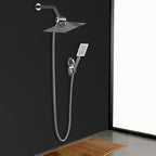 Square Metal Double Shower Heads Modern Shower with Shower Hose
