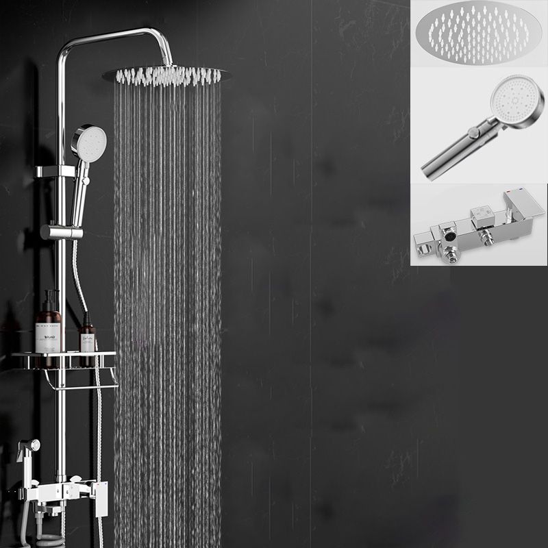 Wall-mounted Rectangular Shower System Stain-resistant Copper Modern Shower System