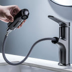 Vessel Sink Faucet Modern Pull-Out Bathroom Faucet with One Lever Handle