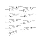 Polished Chrome Modernism Bathroom Accessory Set Bath Shelf / Towel Bar / Bathrobe Hook Included