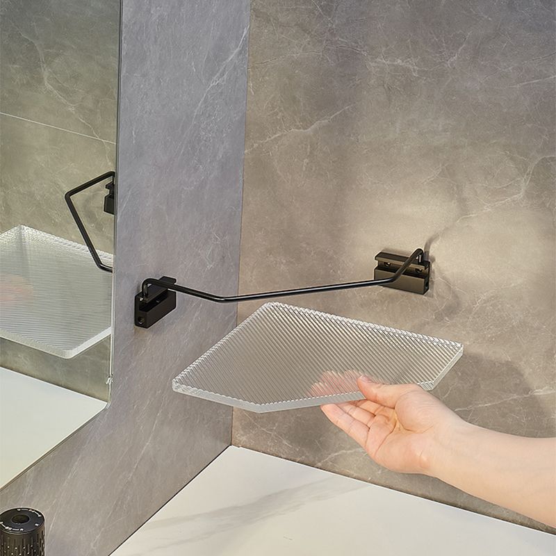Modern bathroom accessory set bath shelf/towel holder & bathrobe hooks included