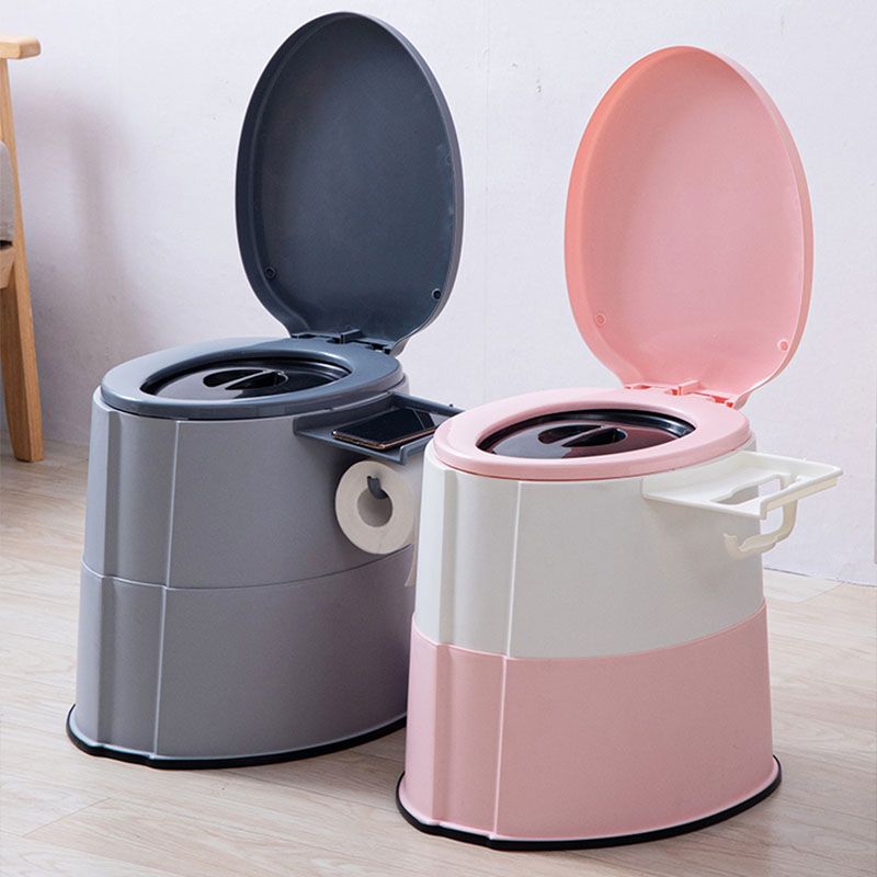 Modern flush toilet plastic round floor-mounted toilet bowl for bathroom