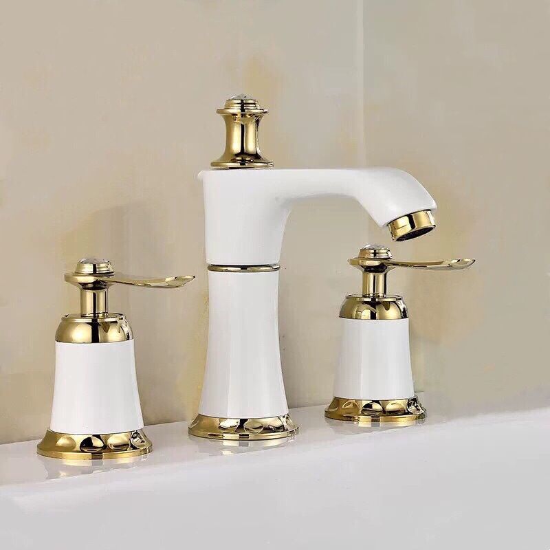 Glam Style Faucet Widely used sink faucet with 2 handles and 3 holes