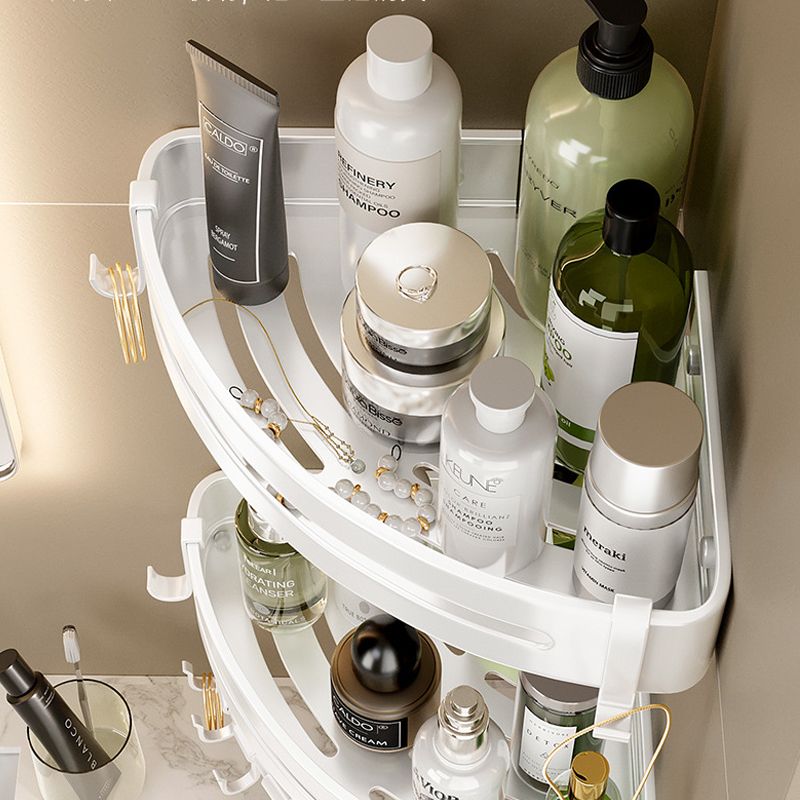 Modern white finish bathroom shelf rectangular & triangular bathroom hardware set