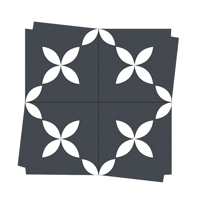 Square Indoor Vinyl Flooring Peel and Stick Floral Print Waterproof Vinyl Flooring