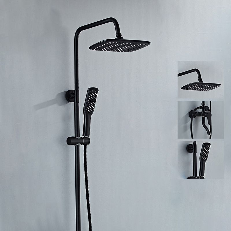 Modern adjustable water flow shower faucet shower arm shower system on the wall