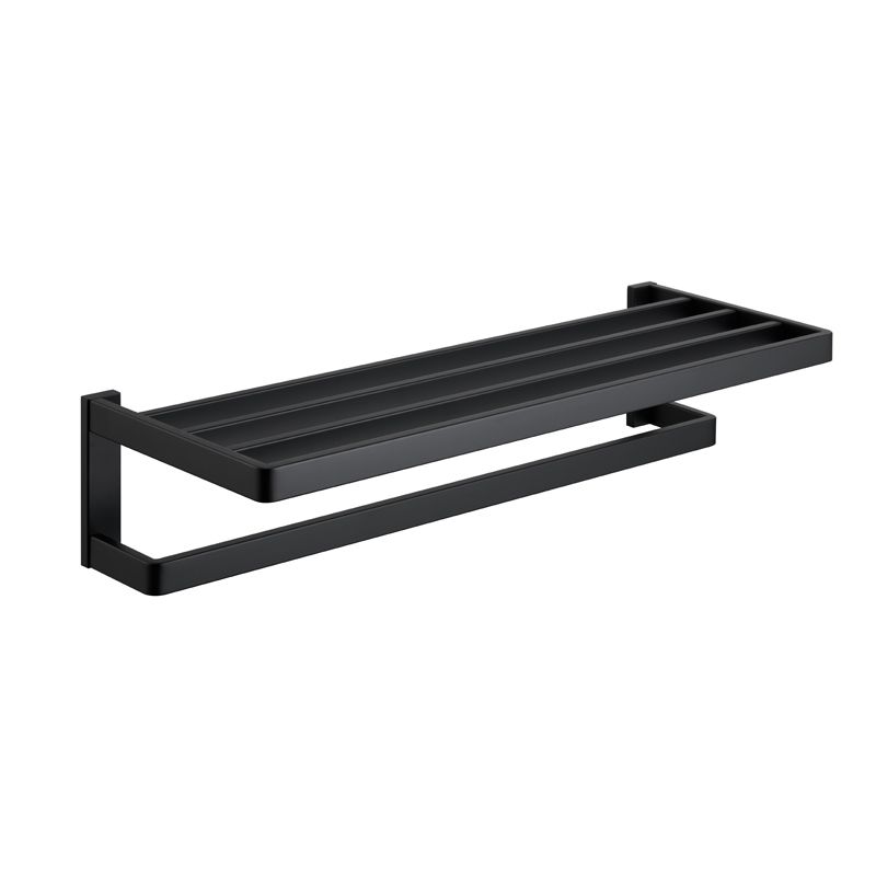 Matt Black 5-piece modern bathroom accessory as a single item or as a set with towel bar
