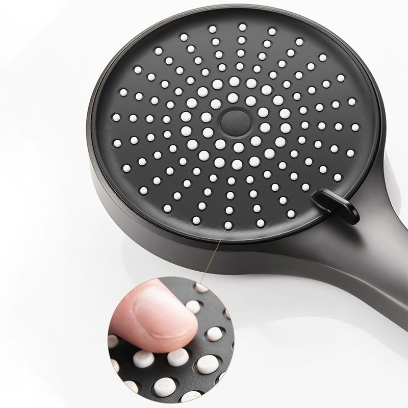 Plastic Hand Shower Round Handheld Showerhead with Self-Cleaning