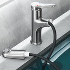 Simplicity Brass Sink Faucet Low Arc Single Color Centerset Vanity Faucet for the Bathroom