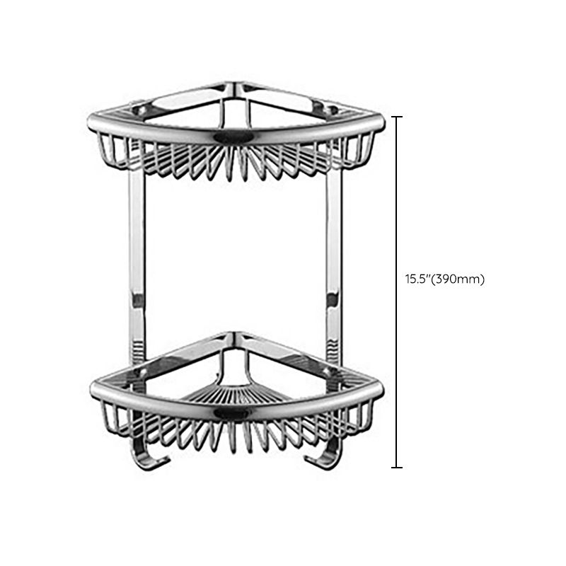 Polished Chrome Modern Bathroom Accessory Set Silver Towel Holder/Bath Shelf